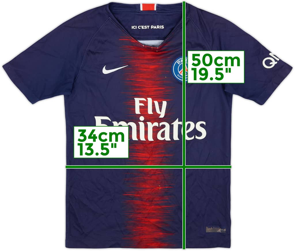 2018-19 Paris Saint-Germain Home Shirt - 7/10 - (S.Boys)