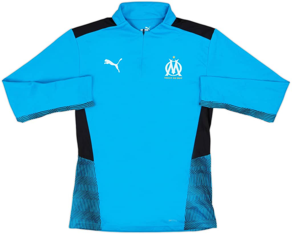 2020-21 Olympique Marseille Puma 1/4 Zip Drill Top - 8/10 - (S)