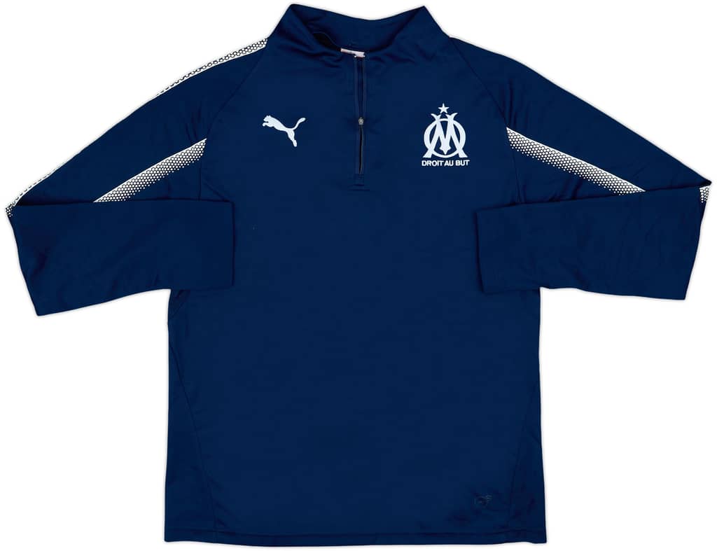2018-19 Olympique Marseille Puma 1/4 Zip Drill Top - 5/10 - (M)