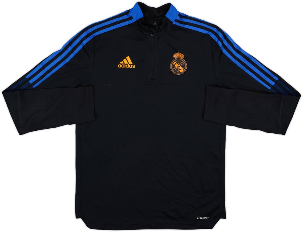 2021-22 Real Madrid adidas 1/4 Zip Drill Top - 8/10 - (XL.Boys)
