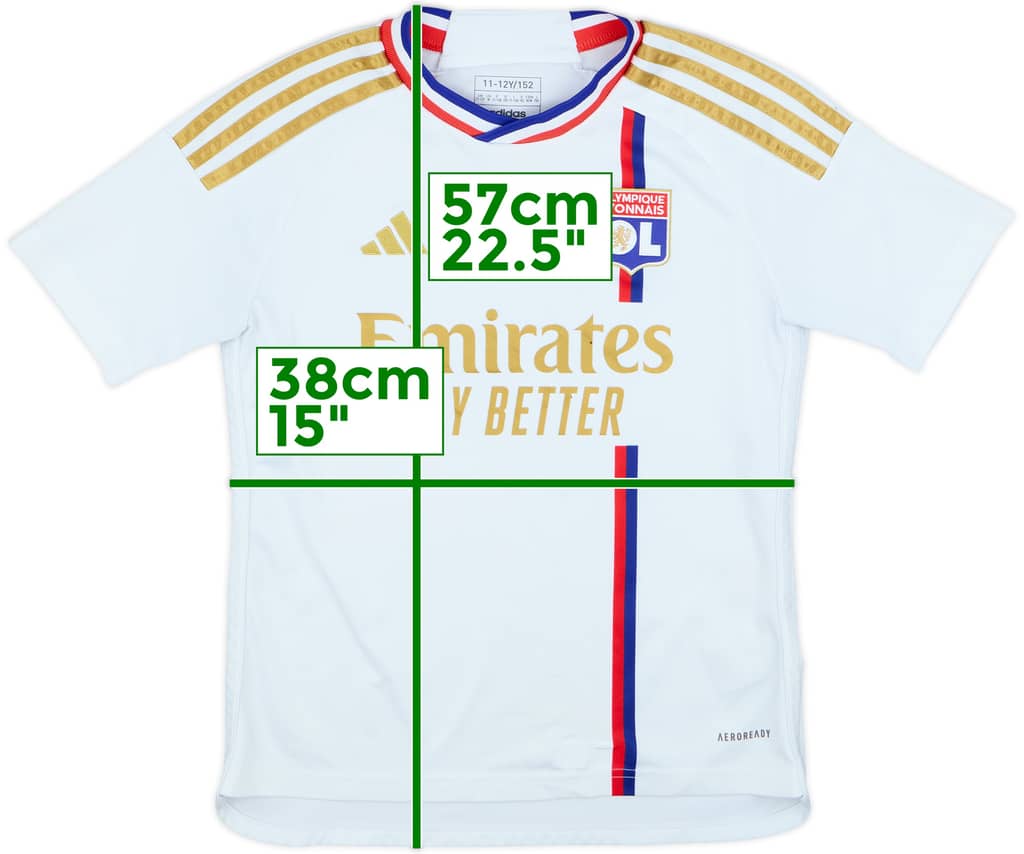 2023-24 Lyon Home Shirt - 9/10 - (M.Boys)