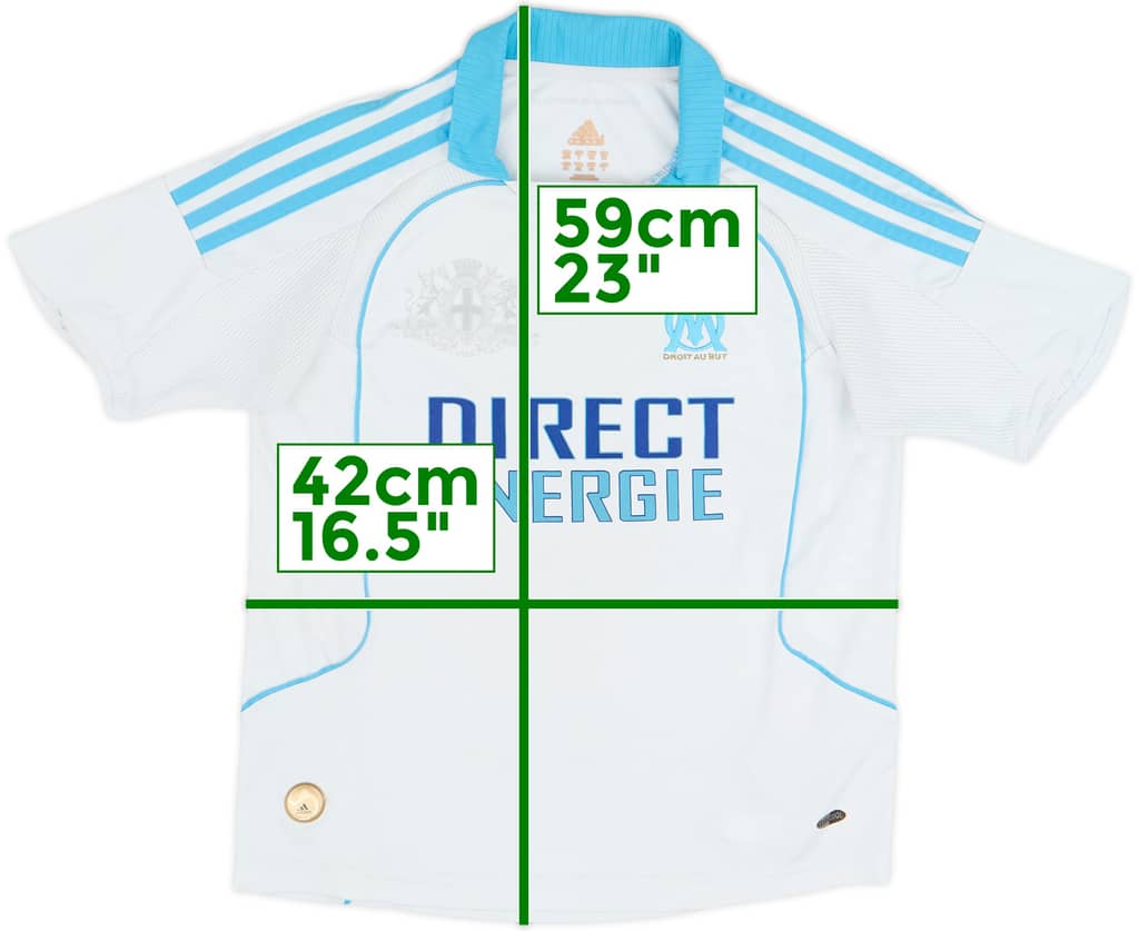 2008-09 Olympique Marseille Home Shirt - 6/10 - (S.Boys)