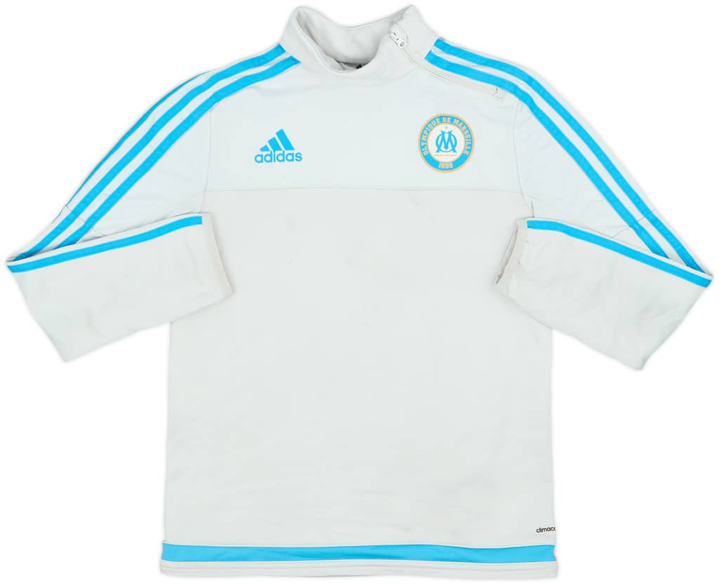 2015-16 Olympique Marseille adidas 1/4 Zip Drill Top - 5/10 - (M.Boys)