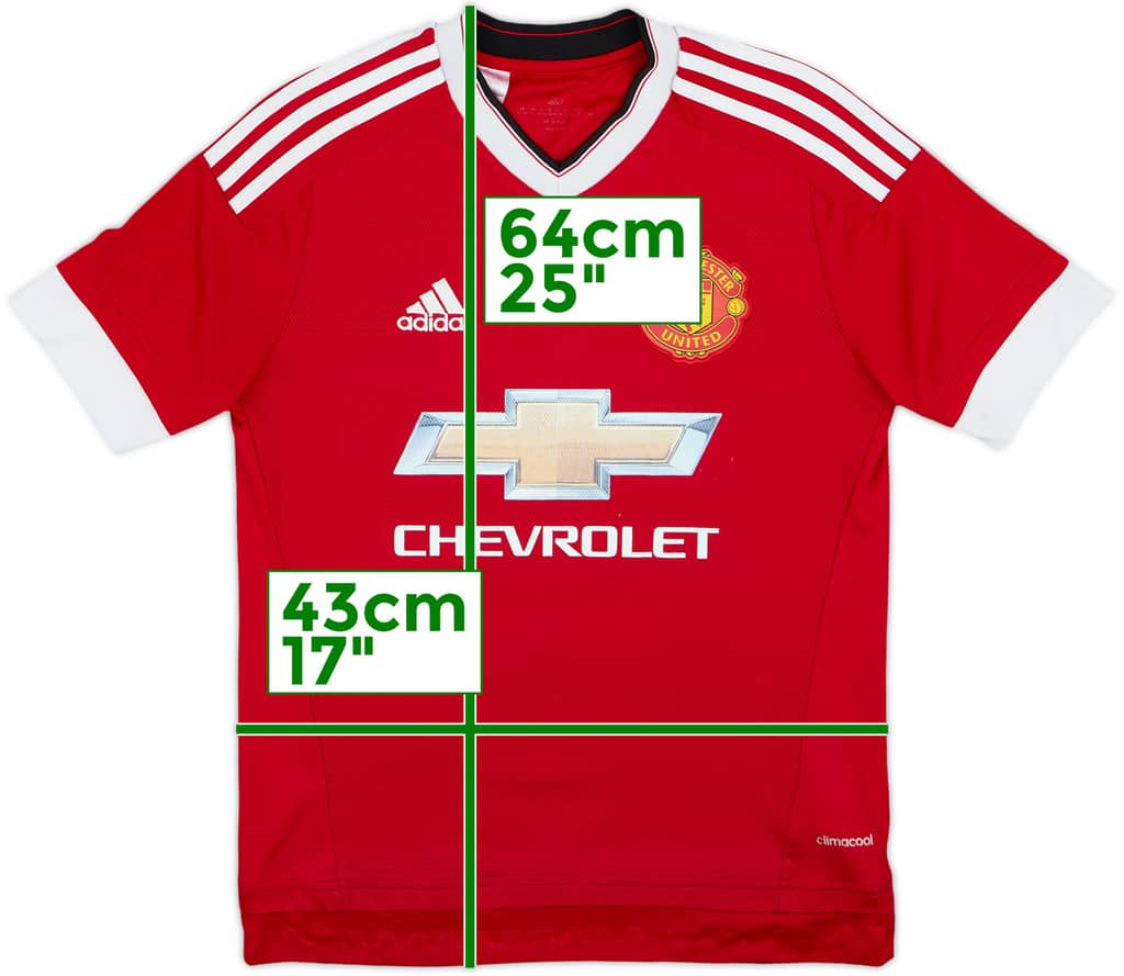 2015-16 Manchester United Home Shirt - 6/10 - (L.Boys)