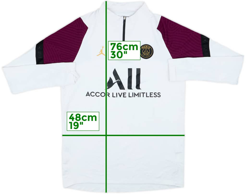 2020-21 Paris Saint-Germain Jordan 1/4 Zip Drill Top - 6/10 - (M)