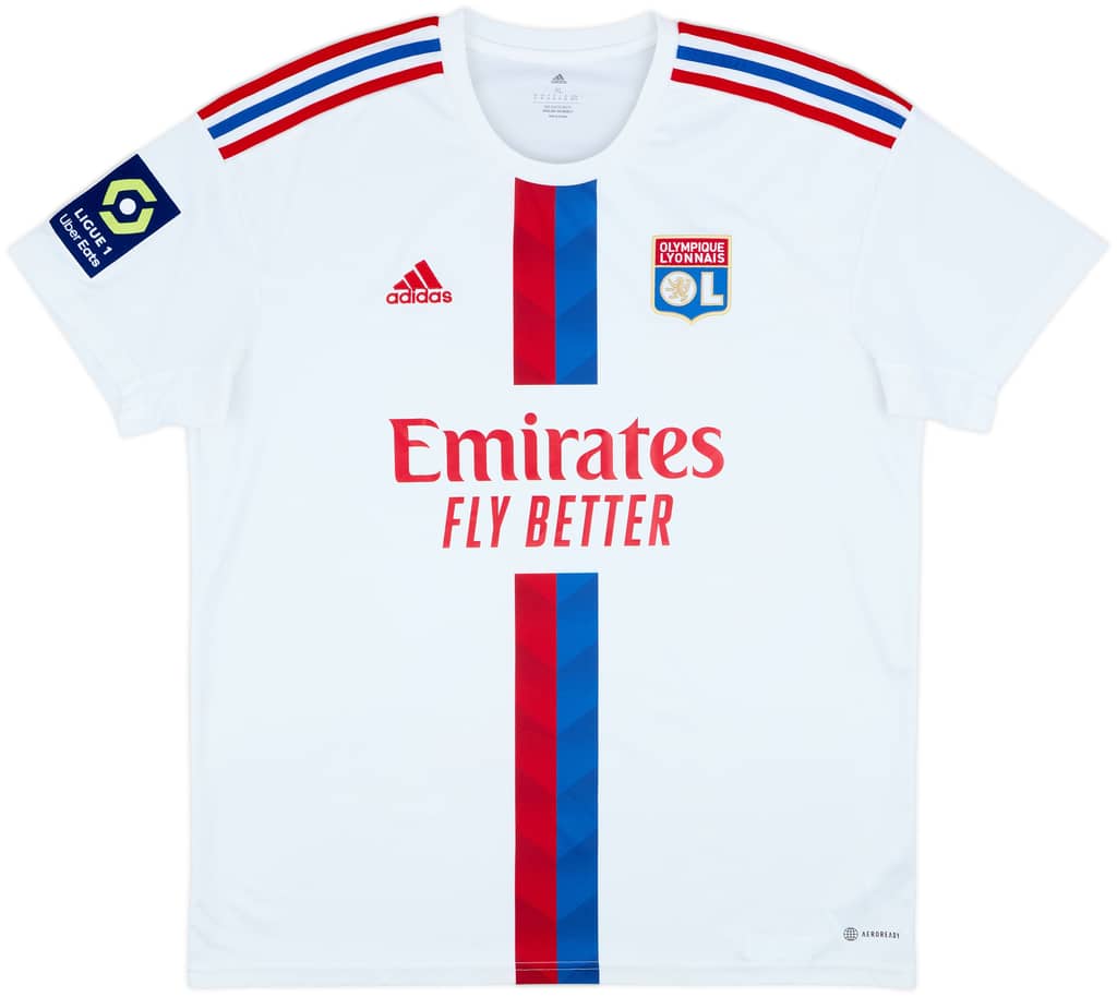2022-23 Olympique Lyonnais Home Shirt - 9/10 - (XL)