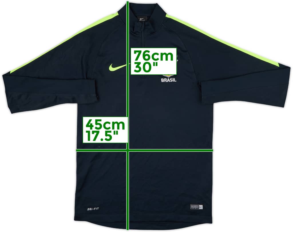 2016-17 Brazil Nike 1/4 Zip Drill Top - 6/10 - (S)