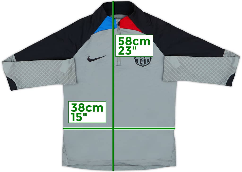2022-23 Barcelona Nike 1/4 Zip Drill Top - 8/10 - (M.Boys)
