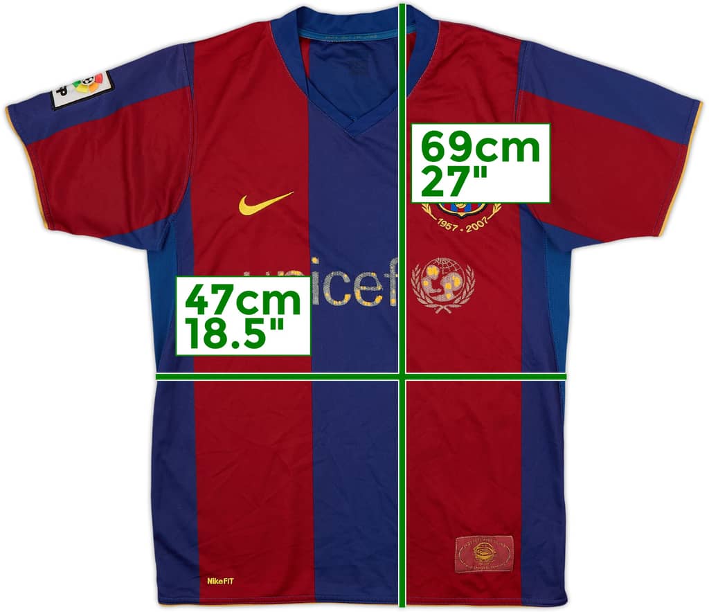 2007-08 Barcelona Home Shirt - 4/10 - (XL.Boys)