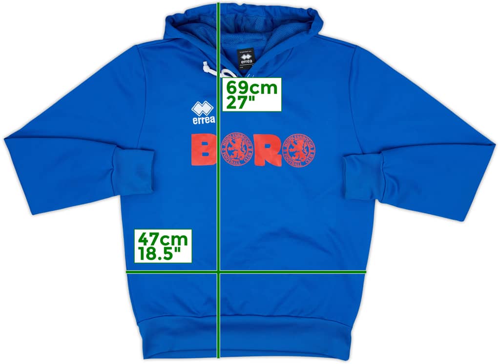 2022-23 Middlesbrough Errea Hooded Sweat Top - 9/10 - (S)