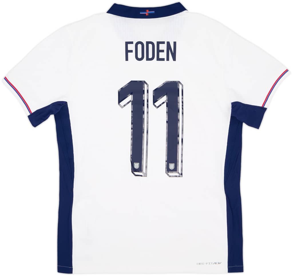 2024-25 England Authentic Home Shirt Foden #11 - 8/10 - (M)