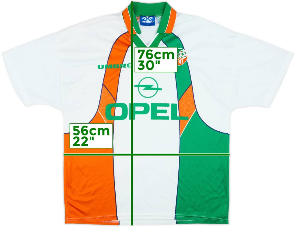 1994-96 Ireland Away Shirt - 6/10 - (XL)