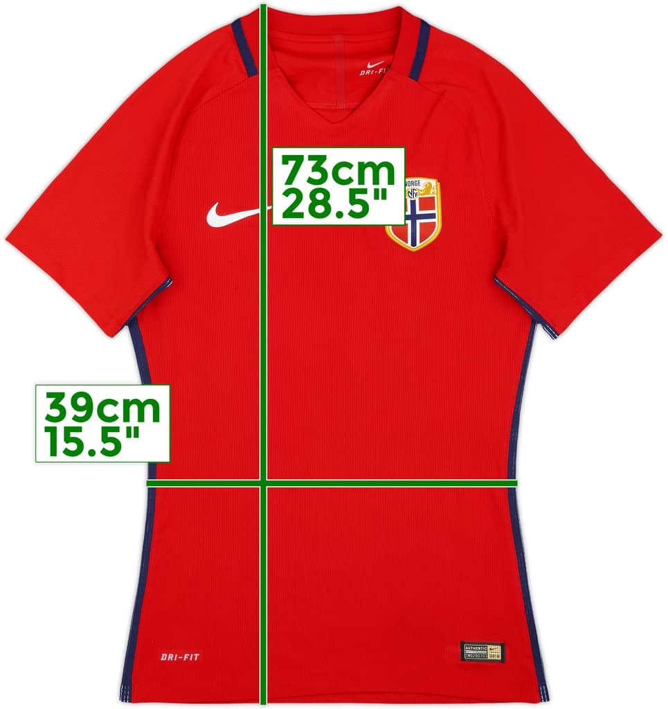 2016-18 Norway Player Issue Home Shirt - 8/10 - (S)