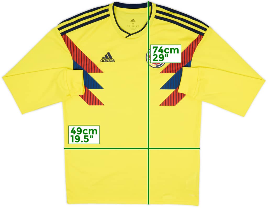 2018-19 Colombia Home L/S Shirt - 10/10 - (M)