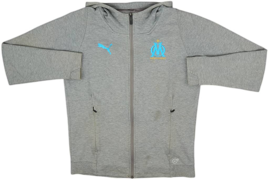 2017-18 Olympique Marseille Puma Hooded Track Top - 8/10 - (S)