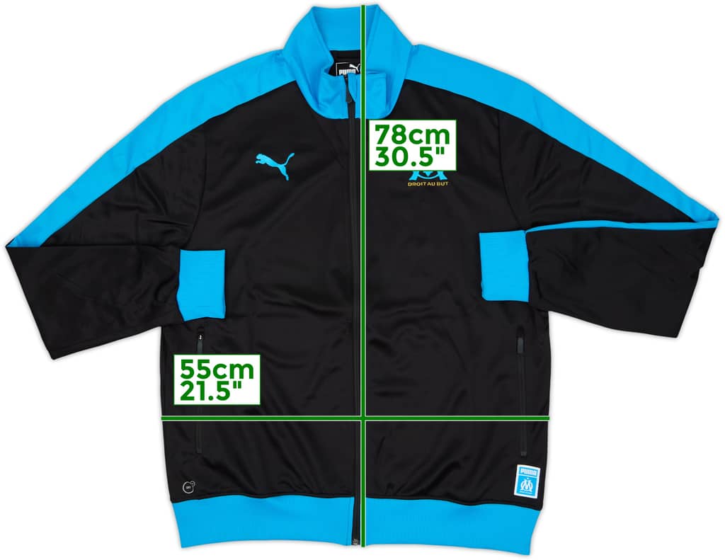 2018-19 Olympique Marseille Puma Track Jacket - 10/10 - (XL)