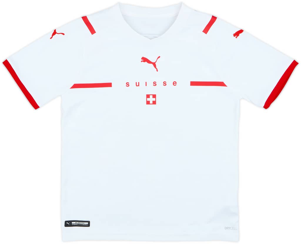 2021-22 Switzerland Away Shirt - 9/10 - (S.Boys)