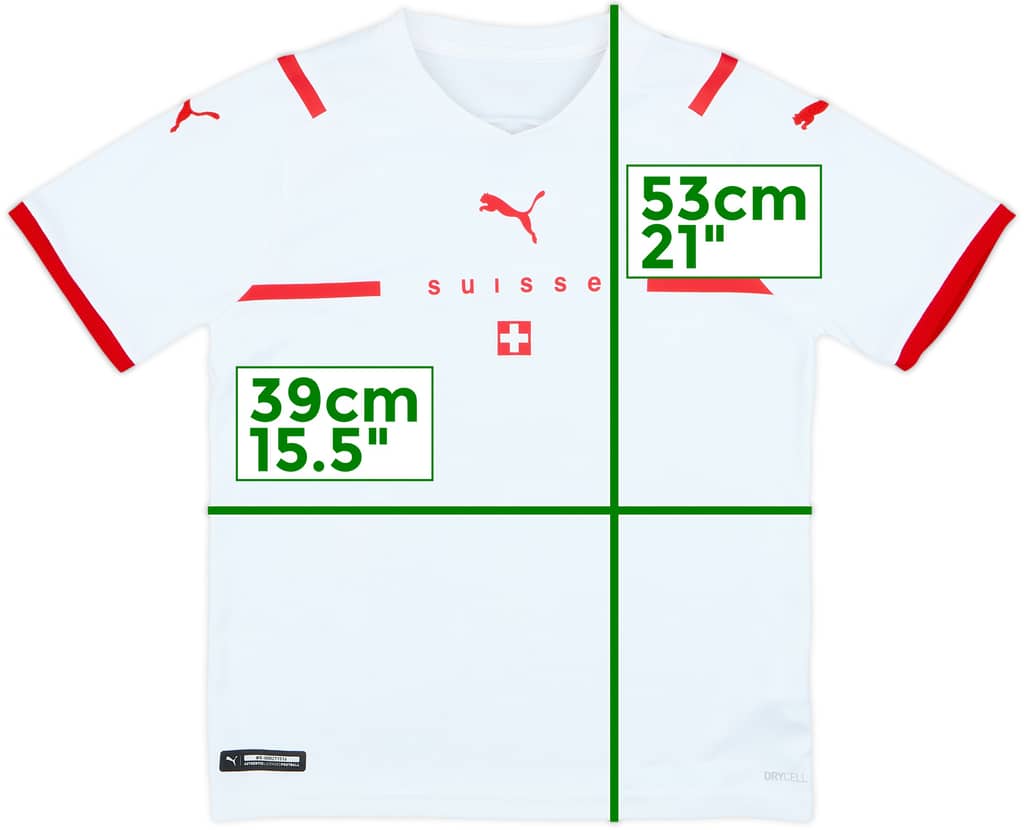 2021-22 Switzerland Away Shirt - 9/10 - (S.Boys)