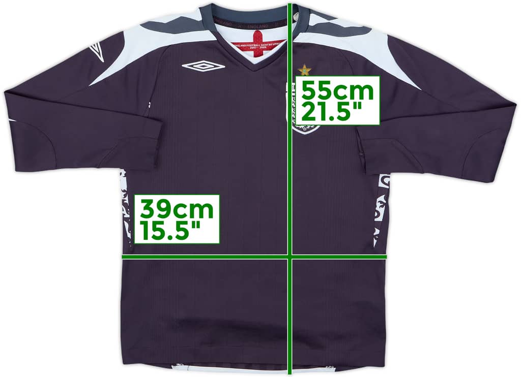 2007-09 England GK Shirt - 8/10 - (S.Boys)