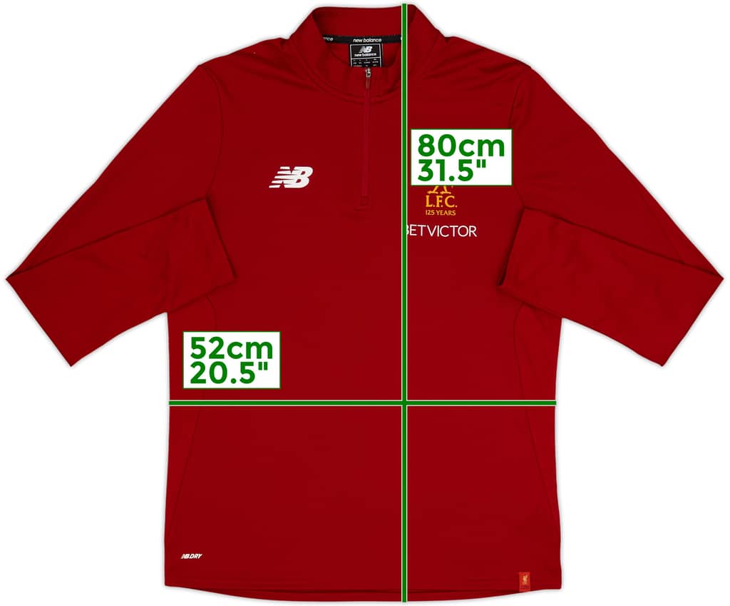 2017-18 Liverpool New Balance 1/4 Zip Drill Top - 10/10 - (L)
