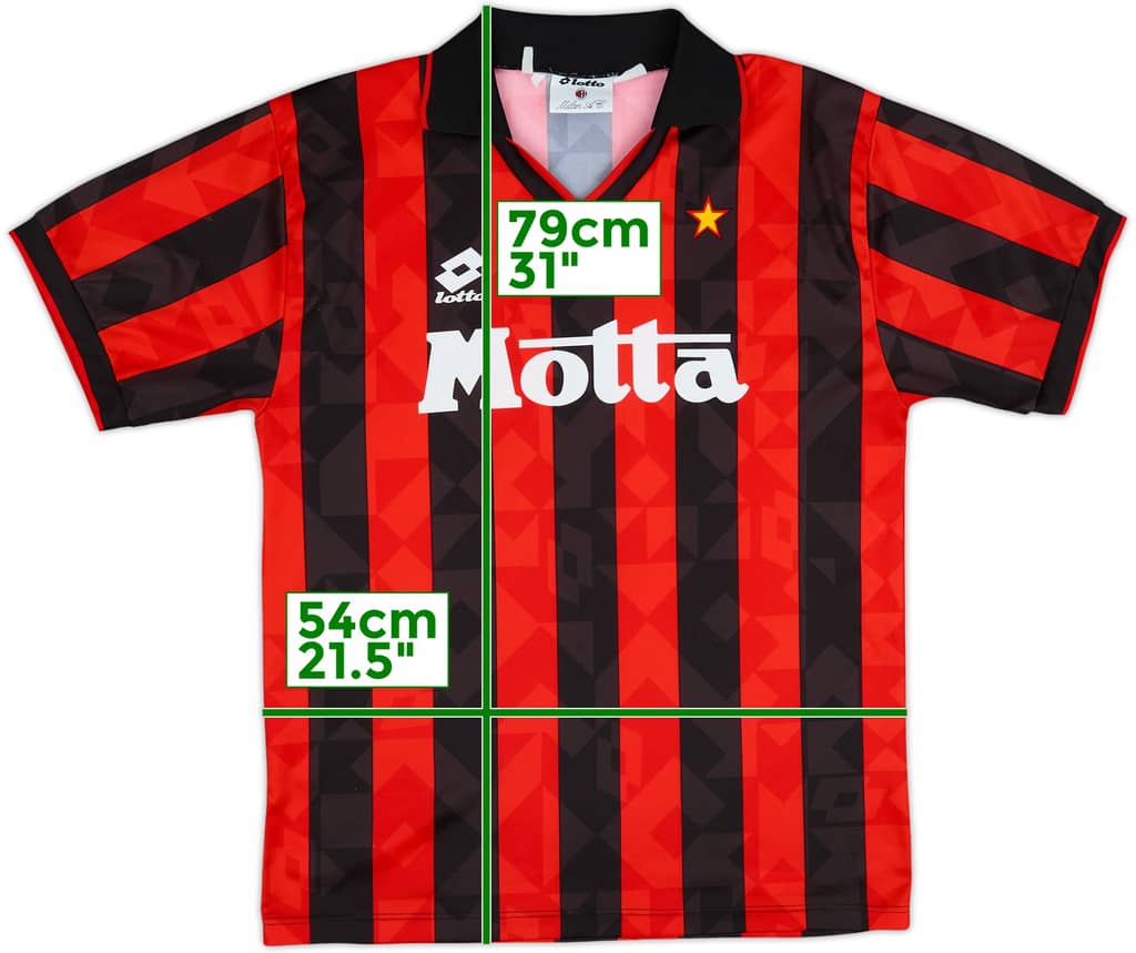 1993-94 AC Milan Home Shirt - 8/10 - (L)