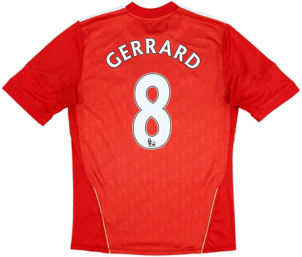 2010-12 Liverpool Home Shirt Gerrard #8 - 6/10 - (M)