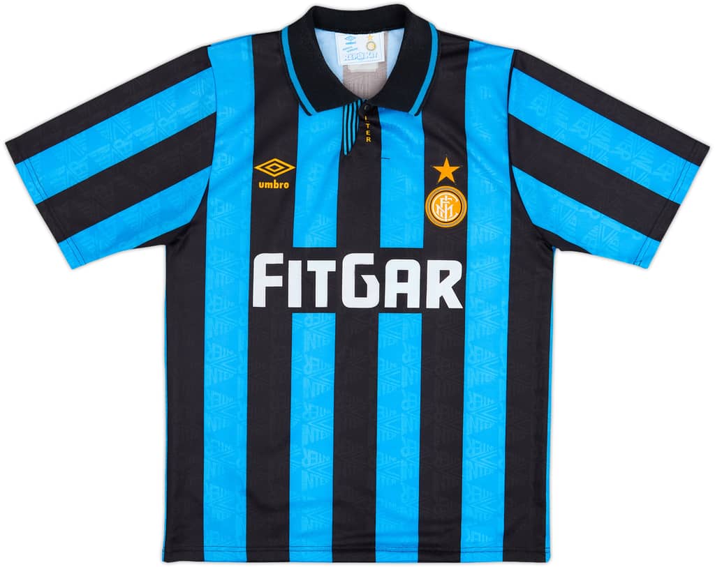 1991-92 Inter Milan Home Shirt - 9/10 - (S)