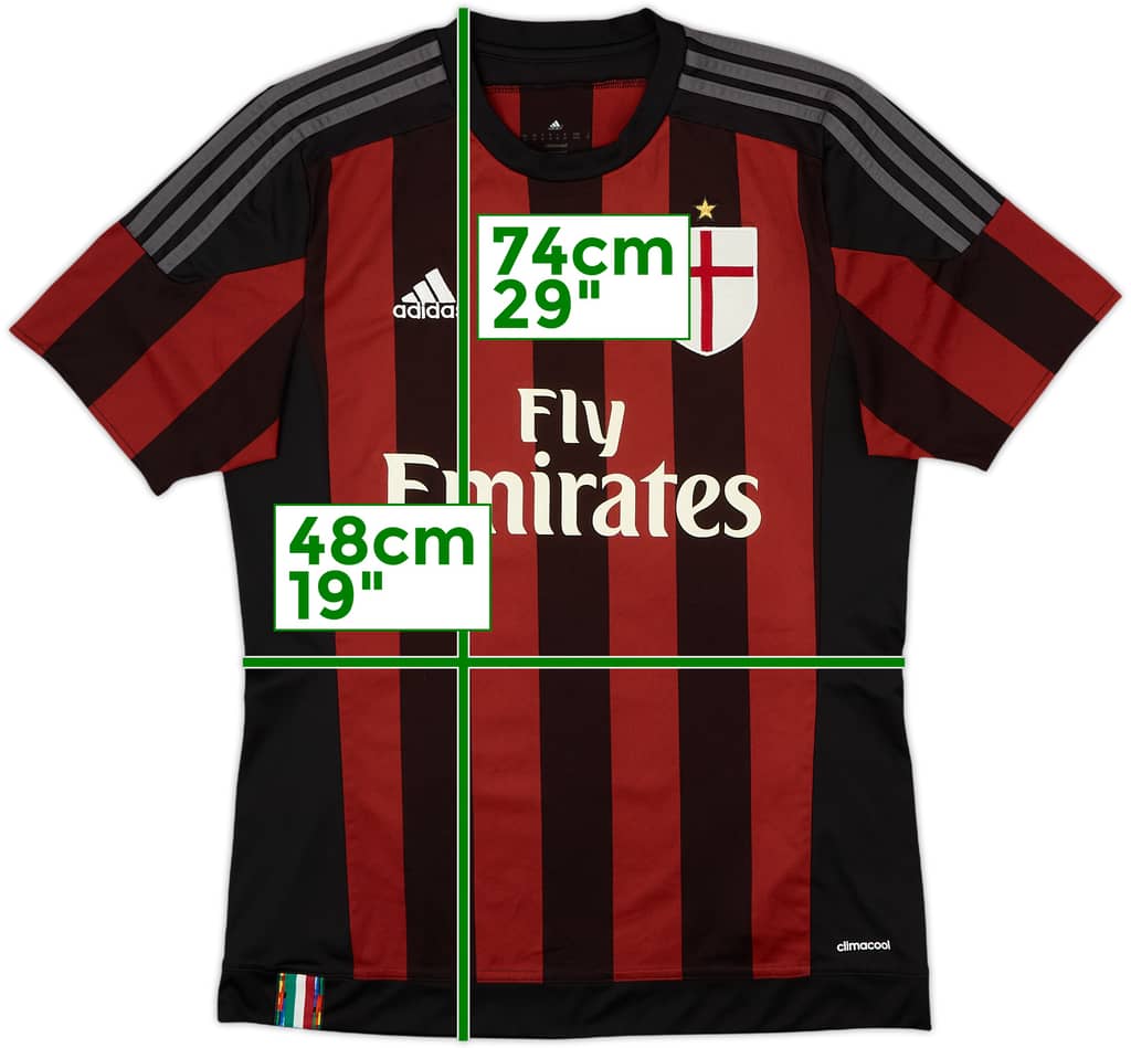 2015-16 AC Milan Home Shirt - 5/10 - (M)