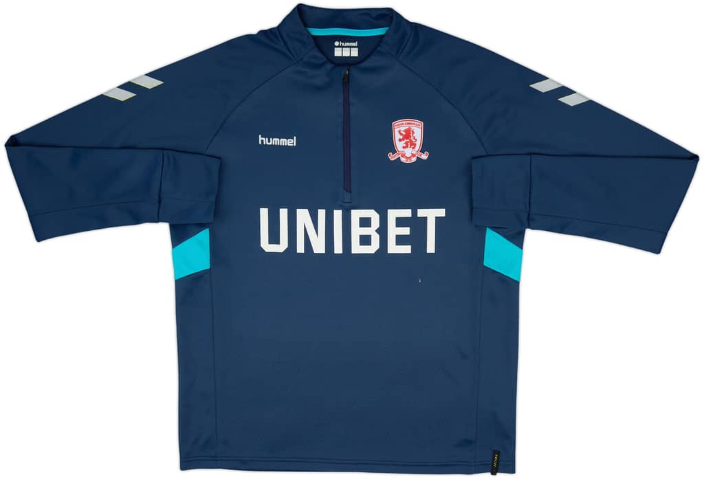2018-19 Middlesbrough Hummel 1/4 Zip Drill Top - 8/10 - (XL)