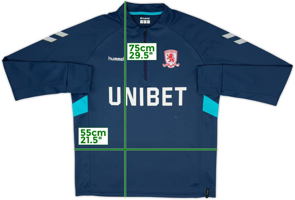 2018-19 Middlesbrough Hummel 1/4 Zip Drill Top - 8/10 - (XL)