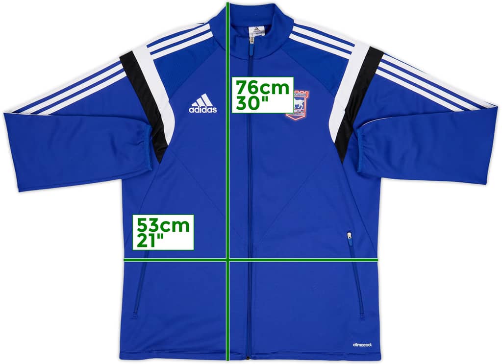 2014-15 Ipswich Town adidas Track Jacket - 9/10 - (M)