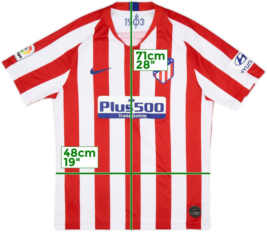 2019-20 Atletico Madrid Home Shirt - 10/10 - (M)