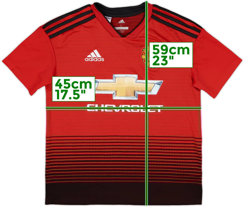 2018-19 Manchester United Home Shirt - 6/10 - (L.Boys)