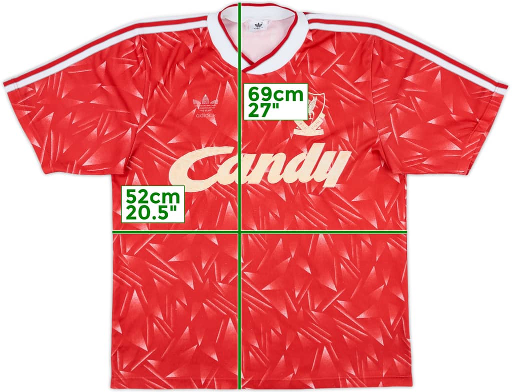 1989-91 Liverpool Home Shirt - 4/10 - (M)