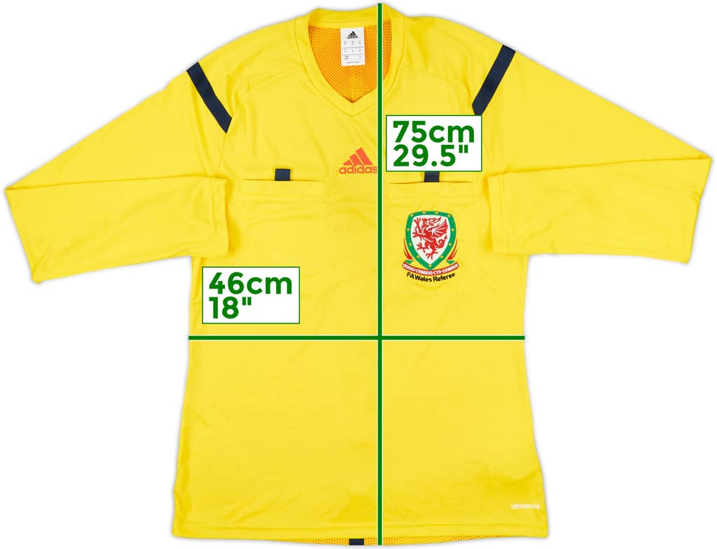 2013-14 Wales adidas Referee L/S Shirt - 8/10 - (M)