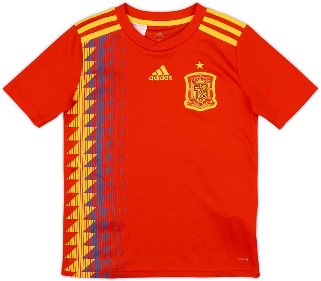 2018-19 Spain Home Shirt - 9/10 - (S.Boys)