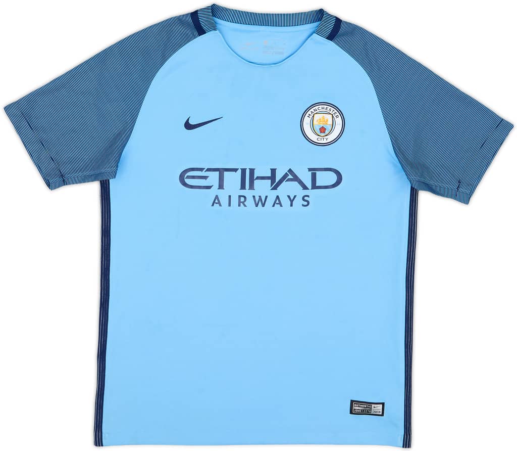 2016-17 Manchester City Home Shirt - 7/10 - (L.Boys)