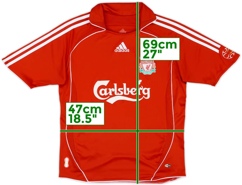2006-08 Liverpool Home Shirt - 9/10 - (XL.Boys)
