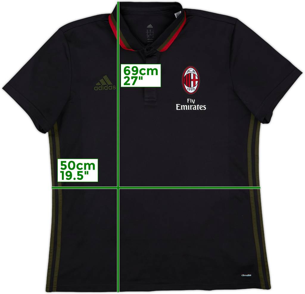 2016-17 AC Milan adidas Polo Shirt - 7/10 - (XL)
