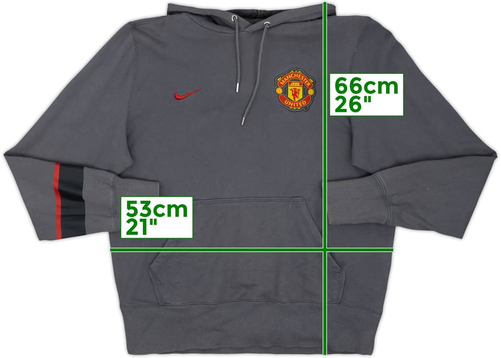 2012-13 Manchester United Nike Hooded Top - 8/10 - (M)