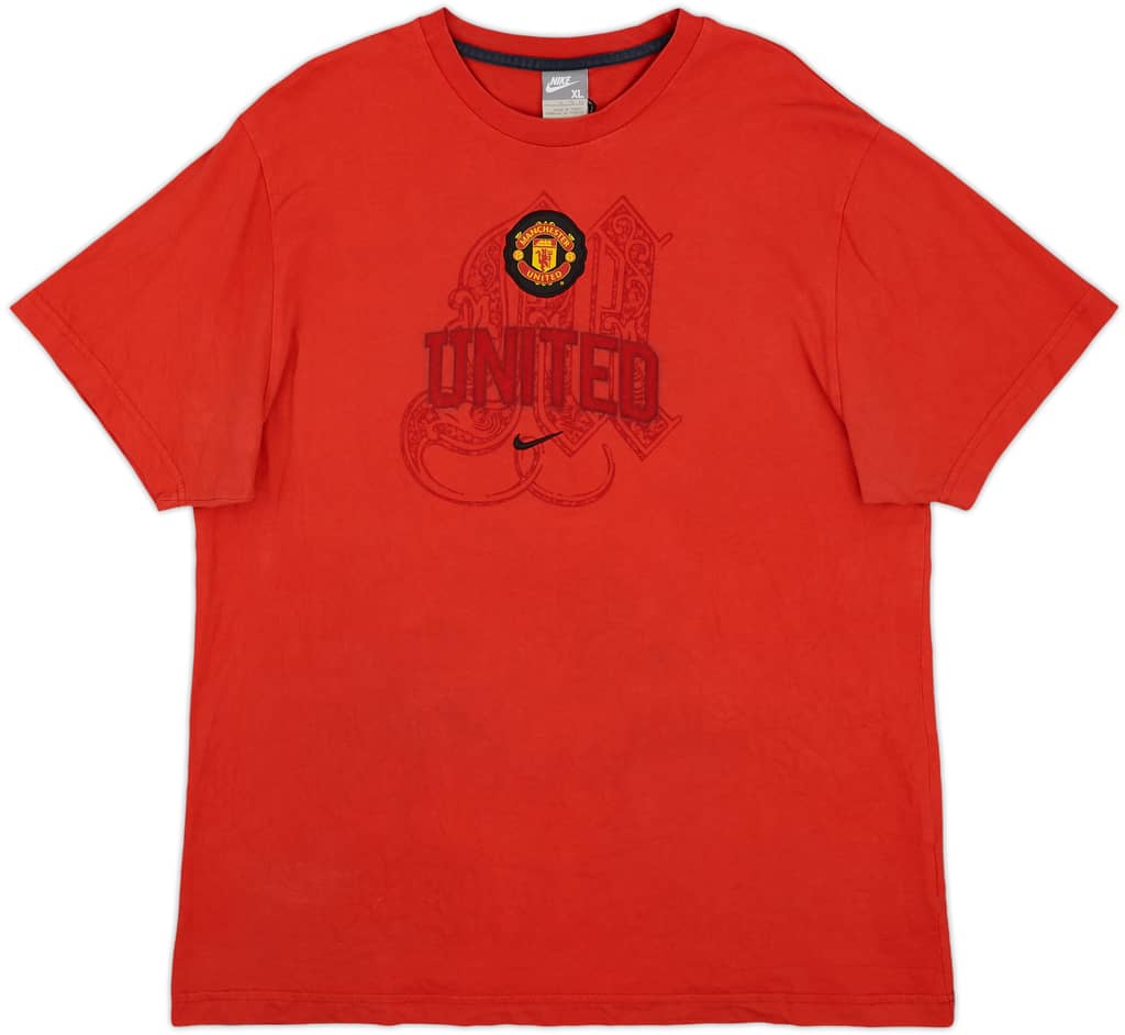 2008-09 Manchester United Nike Graphic Tee - 8/10 - (XL)