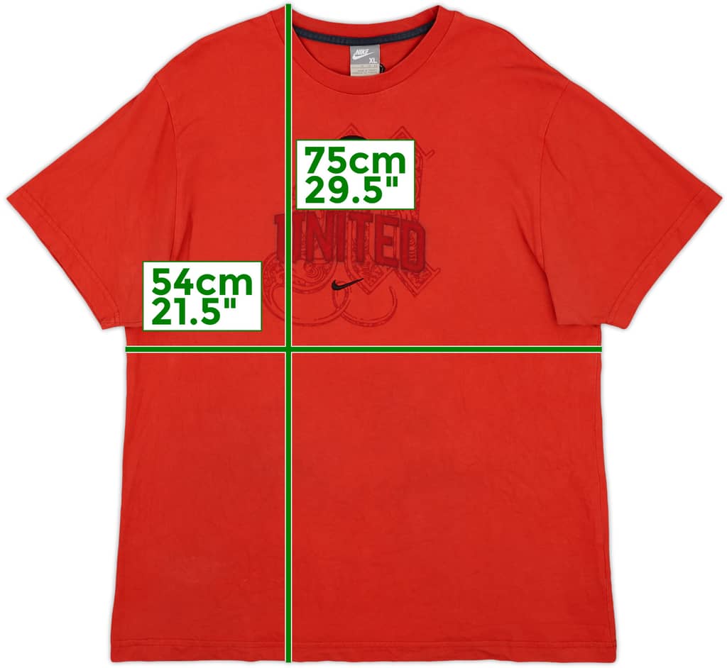 2008-09 Manchester United Nike Graphic Tee - 8/10 - (XL)