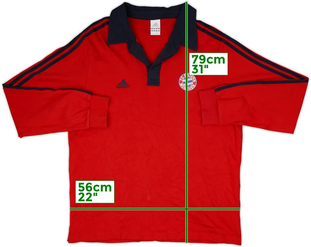 2008-09 Bayern Munich adidas Polo L/S Shirt - 8/10 - (L)