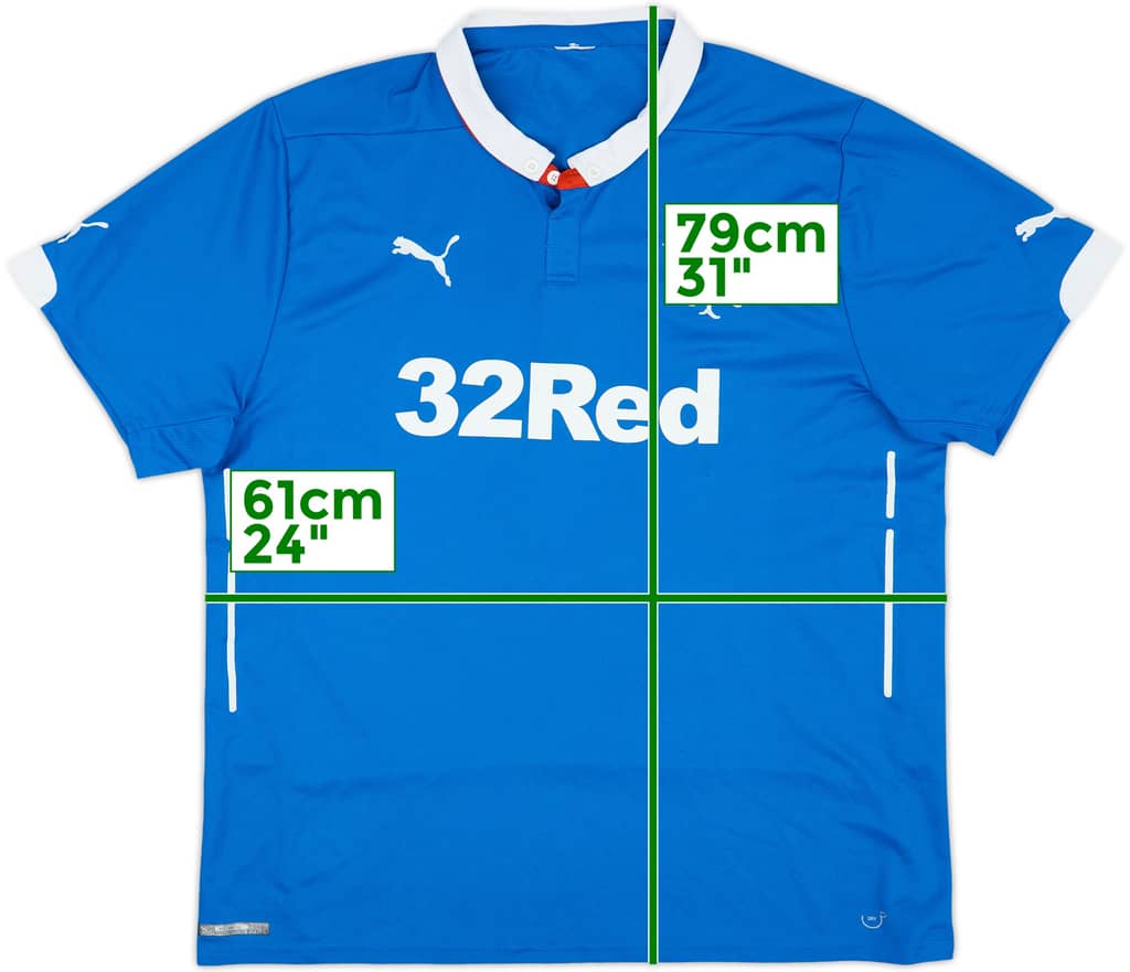 2014-15 Rangers Home Shirt - 8/10 - (XL)