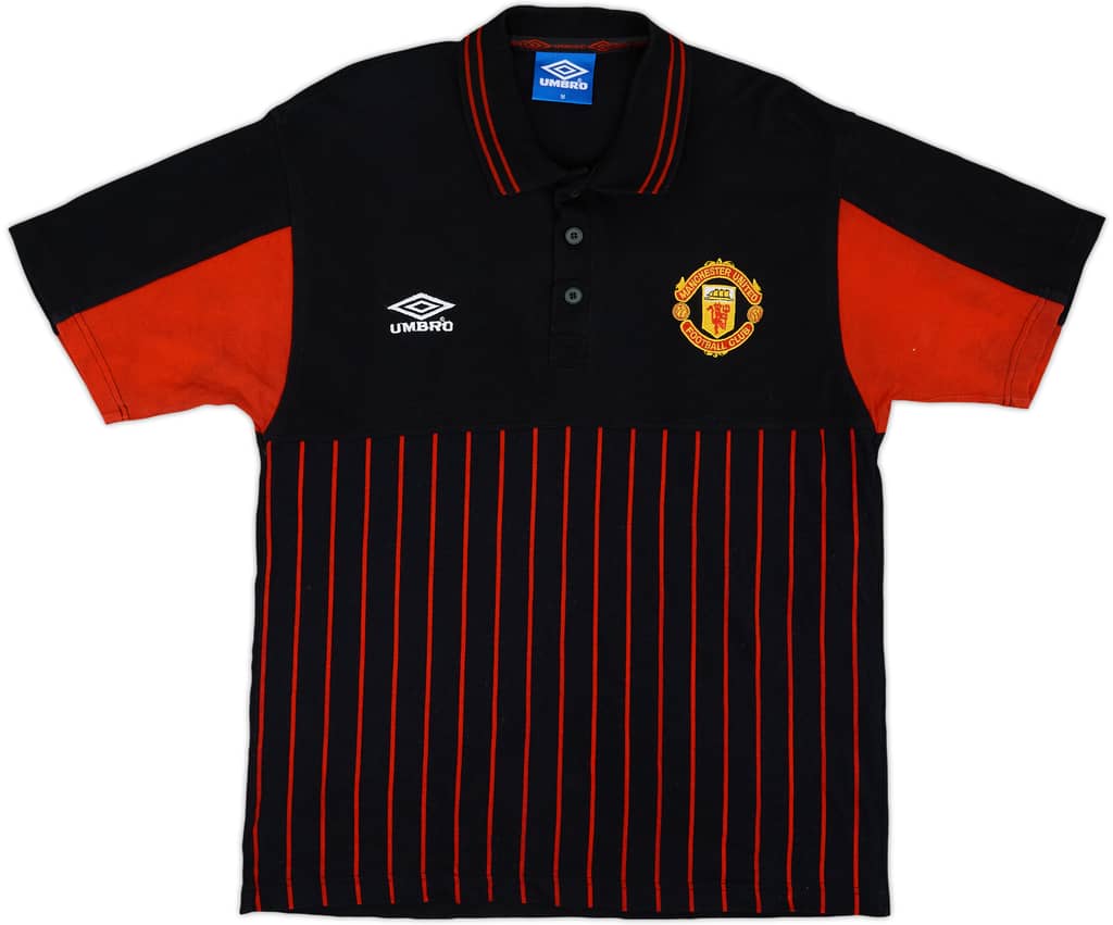 1998-99 Manchester United Umbro Polo Shirt - 8/10 - (M)