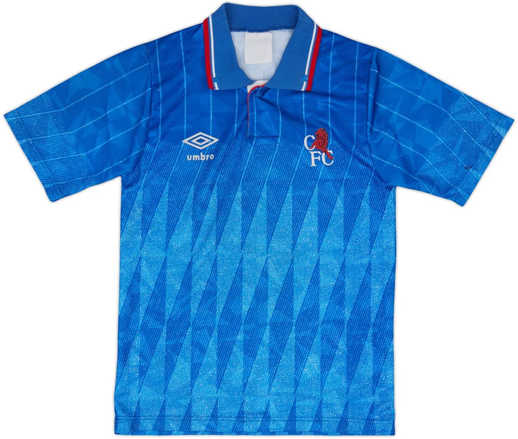 1989-91 Chelsea Home Shirt - 8/10 - (Y)