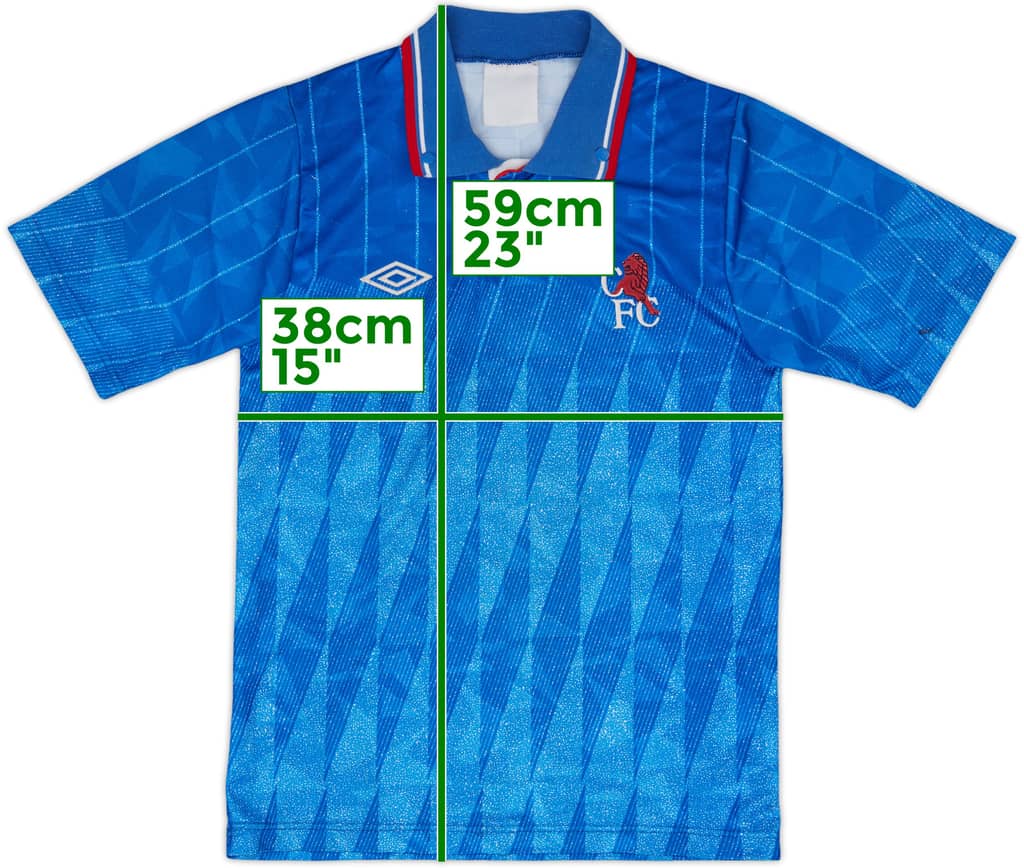 1989-91 Chelsea Home Shirt - 8/10 - (Y)