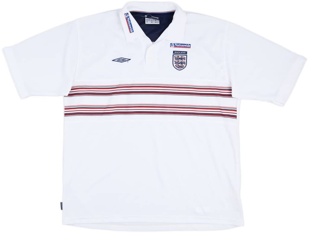 2002-03 England Umbro Polo Shirt - 8/10 - (XXL)