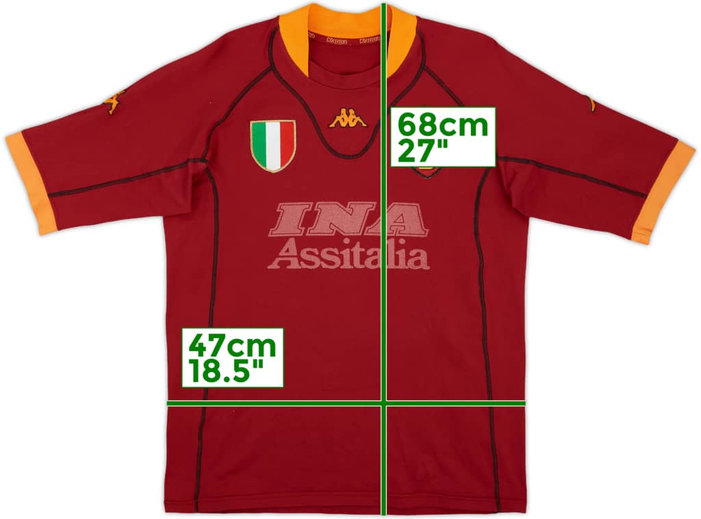 2001-02 Roma Home Shirt - 4/10 - (L)