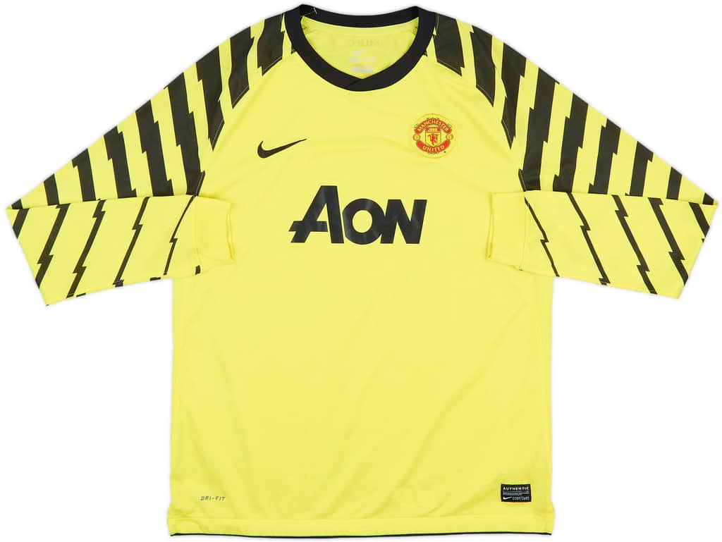 2010-11 Manchester United Yellow GK Shirt - 9/10 - (XL.Boys)
